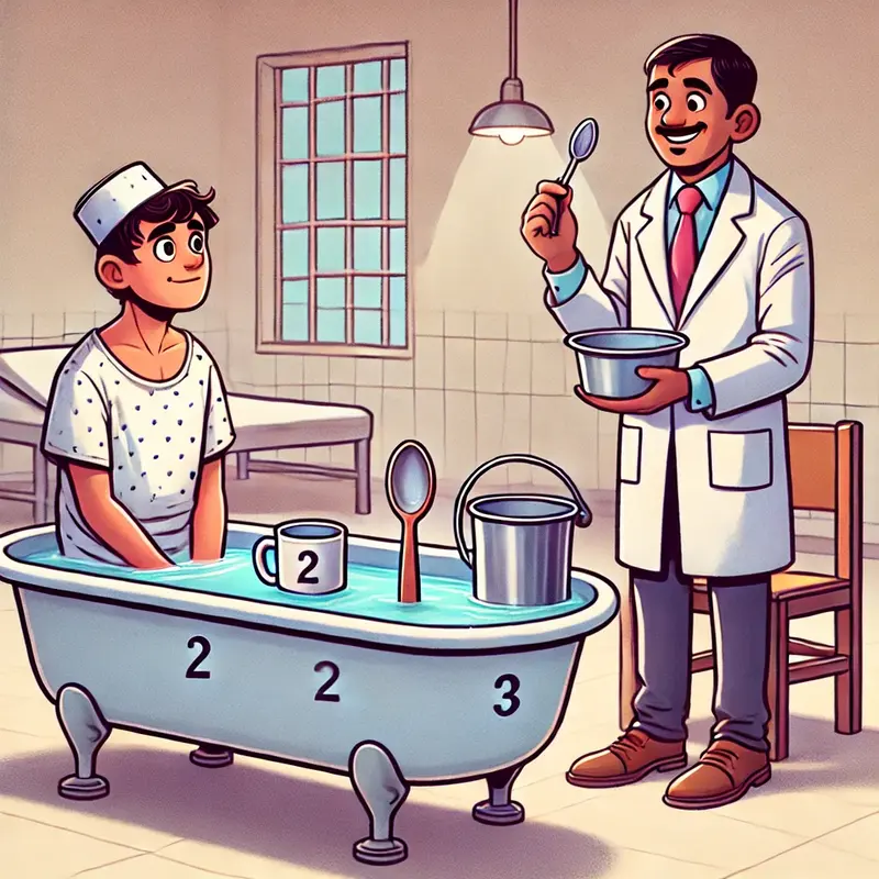 पागलखाने में पानी खाली करना | Emptying the Bathtub in the Mental Asylum - Read in Hindi, English, Urdu & Farsi